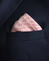 پوشت و دستمال جیب صورتی خال‌دار سفید RK Design rabeehkhani pocket square