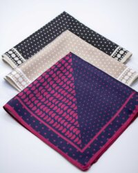 pocket square set RK Design navy cream black