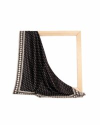 مینی اسکارف کلاسیک زنانه با طرح خالخالی – مناسب استایل روزمره و مجلسی